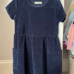 Mini Boden Dark Blue Corduroy Dress